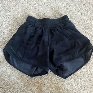 black camo lululemon shorts